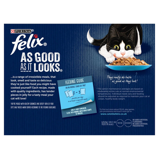 Felix As Good As it Looks Senior 7+ Fish in Jelly Wet Cat Food 12 x 85g