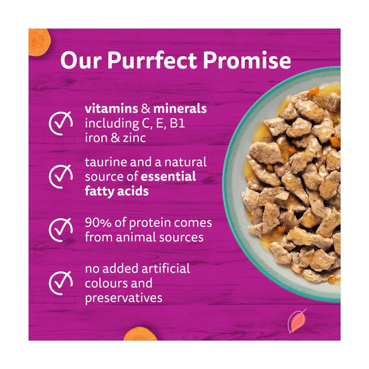 Whiskas 1+ Tasty Mix Catch of the Day Adult Wet Cat Food Pouches in Gravy 12 x 85g