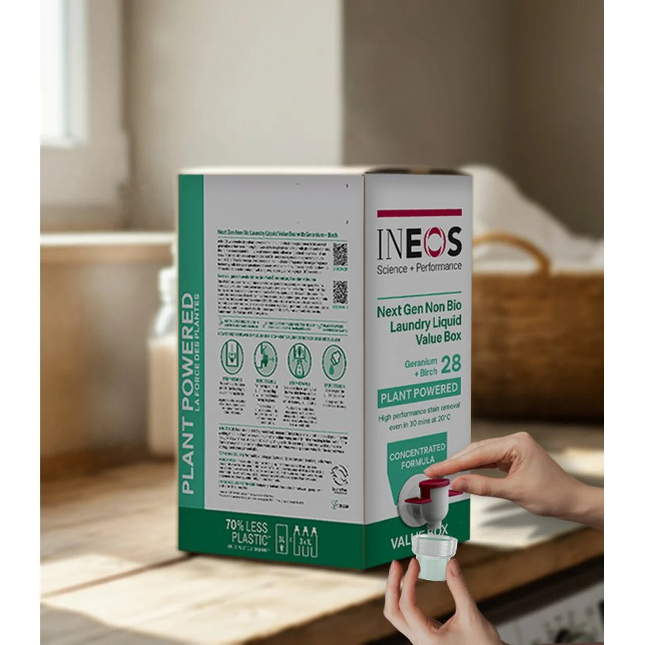 INEOS Non Bio Laundry Liquid XXL Value Box Geranium + Birch 100 Washes 3L