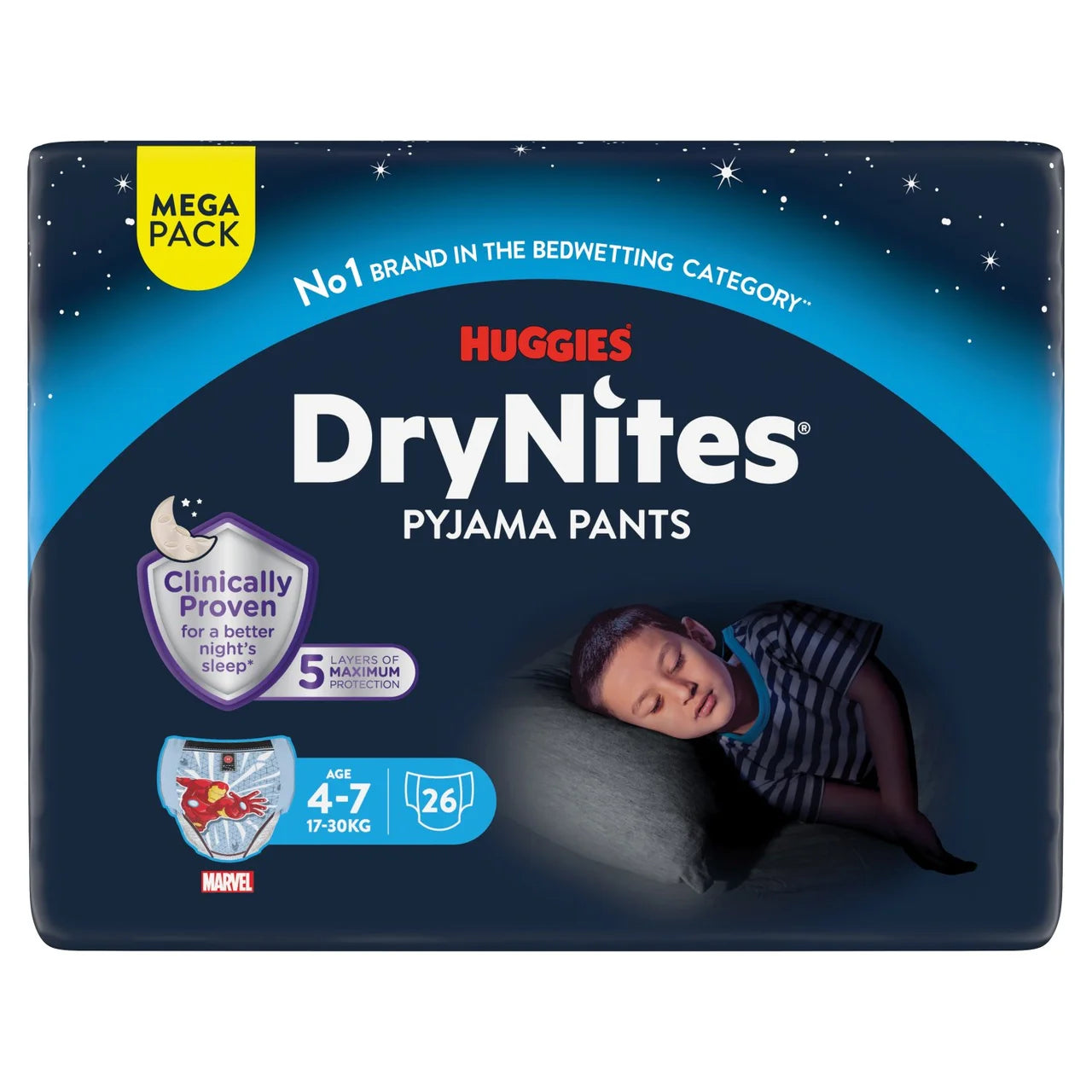DryNites 4-7yrs Boy Mega 26 per  Pack