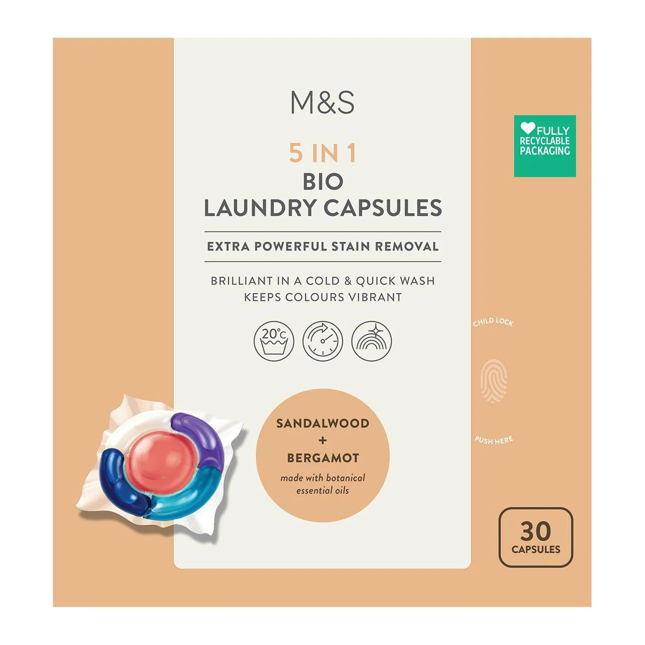 M&S 5 in 1 Bio Laundry Capsules