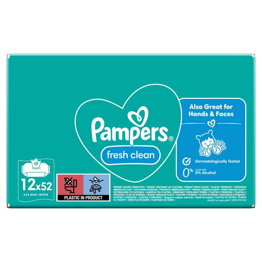 Pampers Baby Wipes Scented 12 x 52 per pack