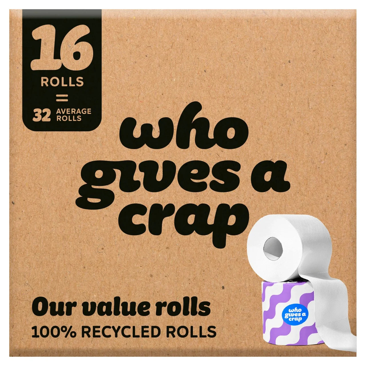 Who Gives A Crap Classic Soft Double Length Toilet Roll 16 per pack