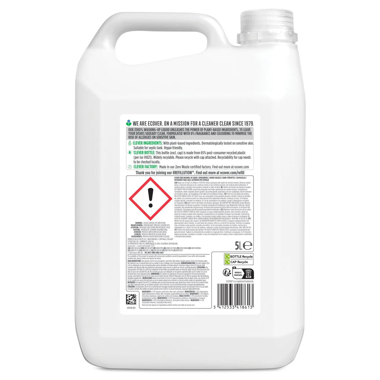 Ecover Zero Washing Up Liquid 5L