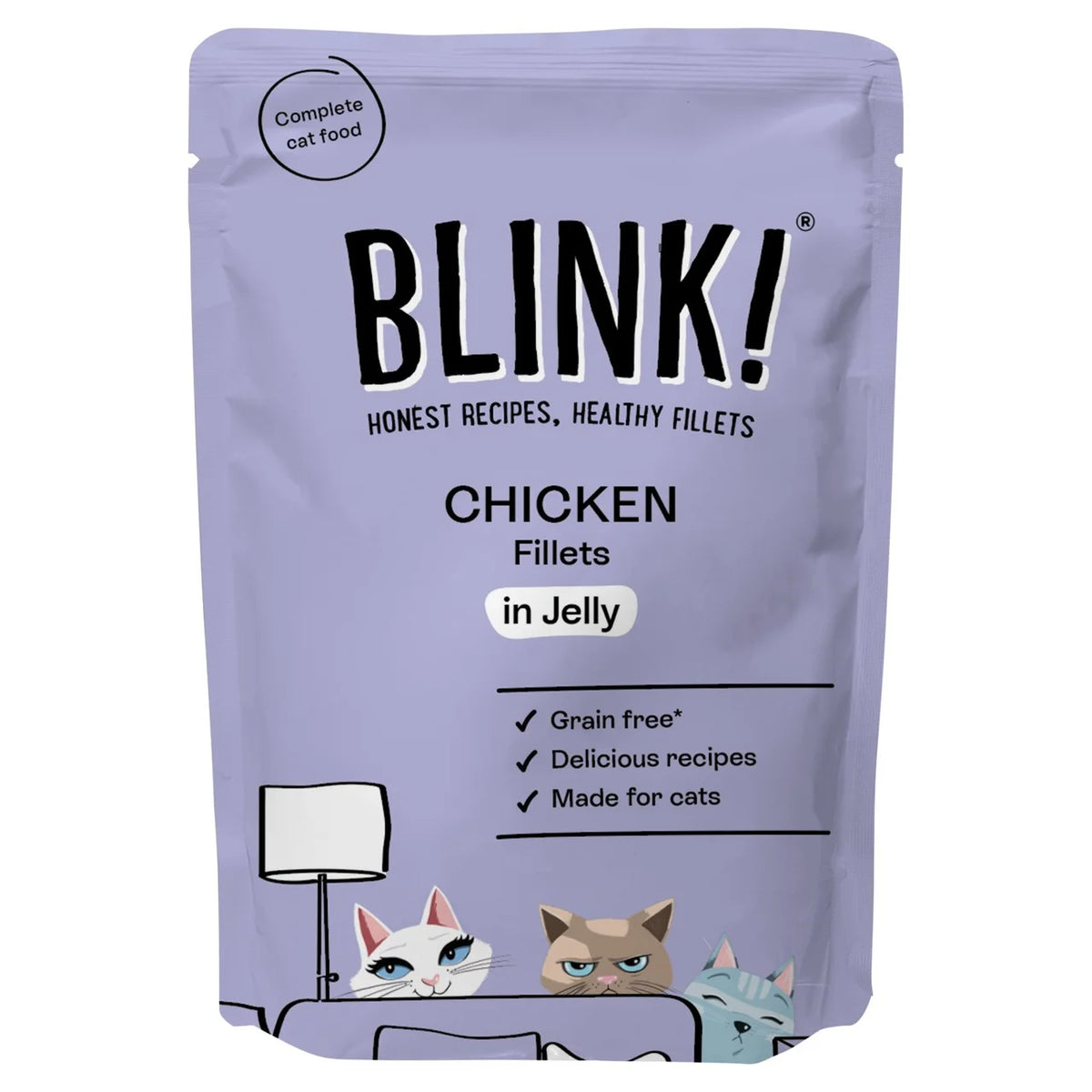 Blink Chicken Fillets Wet Cat Food Pouch 85g