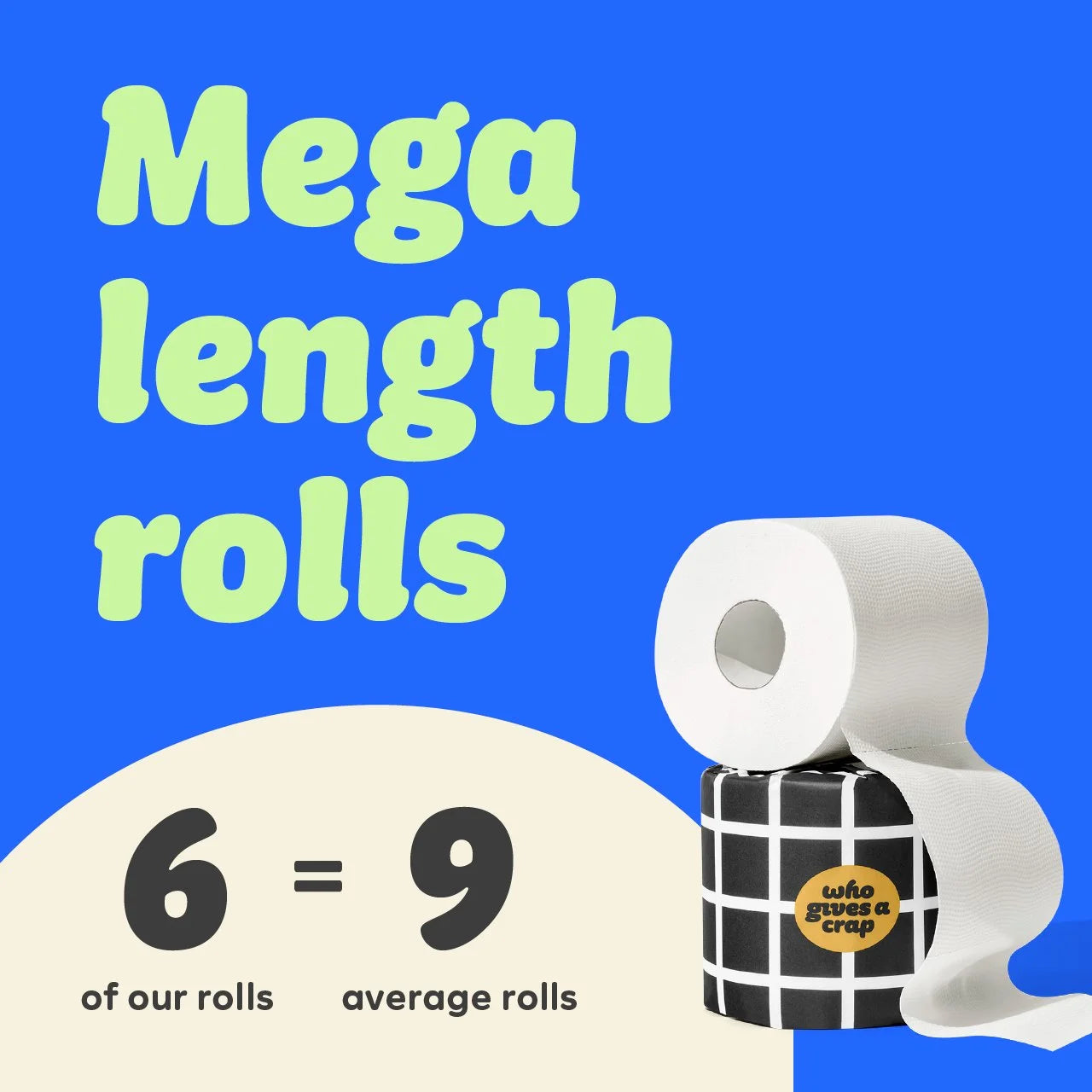 Who Gives A Crap Extra Soft Mega Rolls 6 per pack