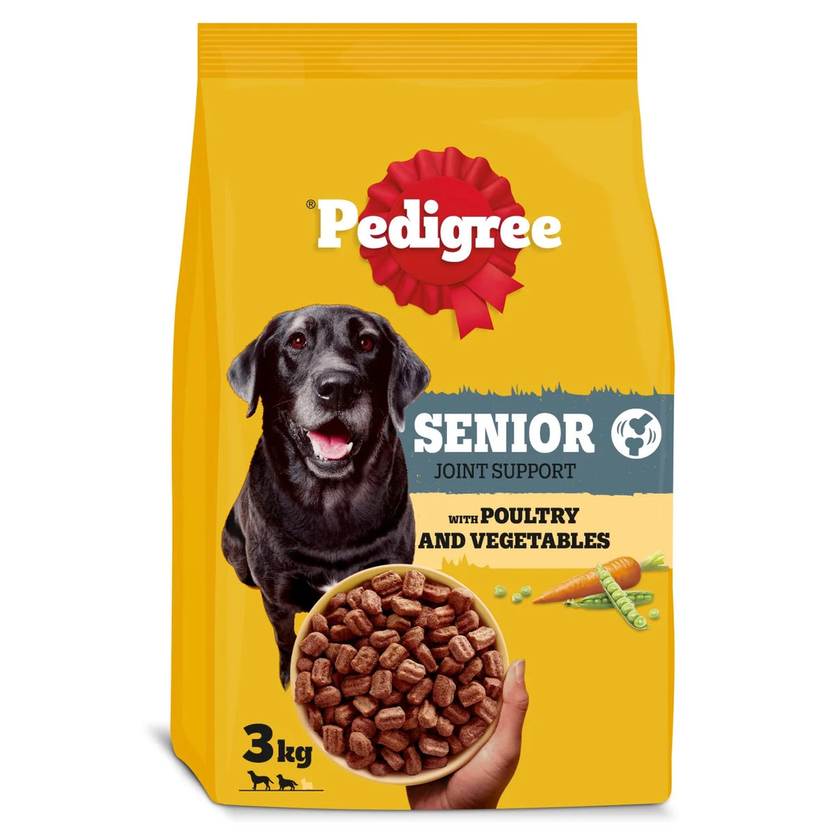 Pedigree Complete Senior Dry Dog Food Poultry & Vegetables 3kg