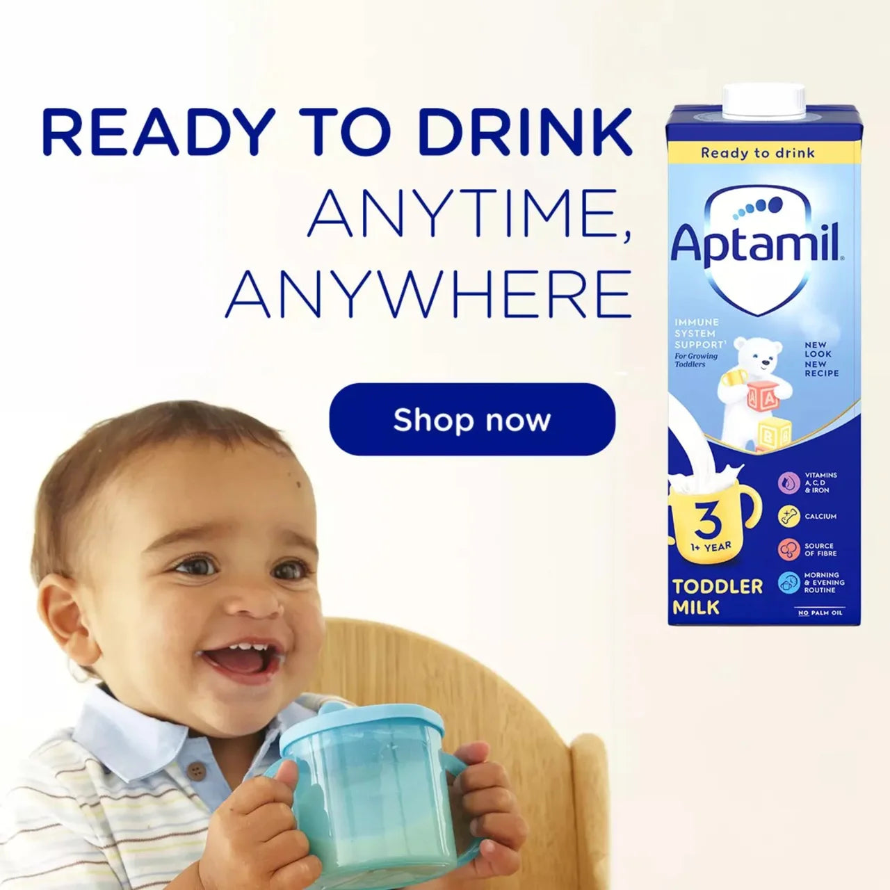 Aptamil 3 Toddler Milk Formula Liquid Ready to Feed 1-3 Years 200ml
