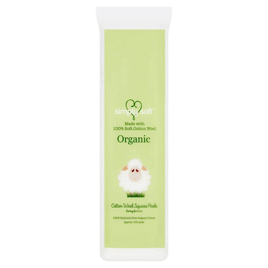 Simply Soft Baby Organic Square Pads 100 per pack