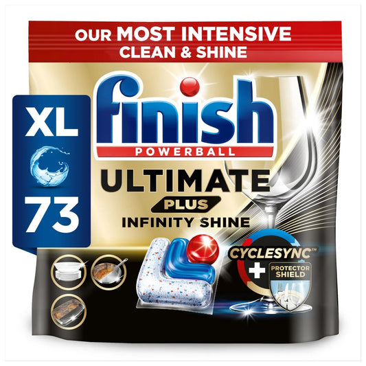 Finish Ultimate Infinity Shine Plus Dishwasher Tablets 73 per pack