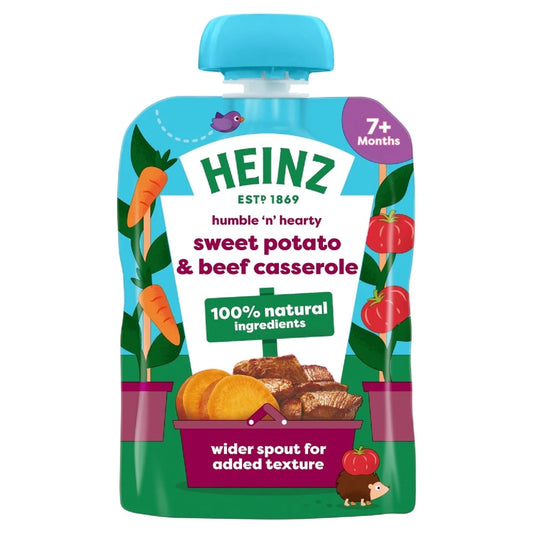 Heinz Sweet Potato & Beef Casserole Baby Food Pouch 7+ Months 130g