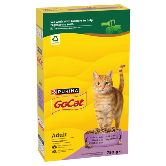 Go-Cat Chicken and Duck Dry Cat Food 750g