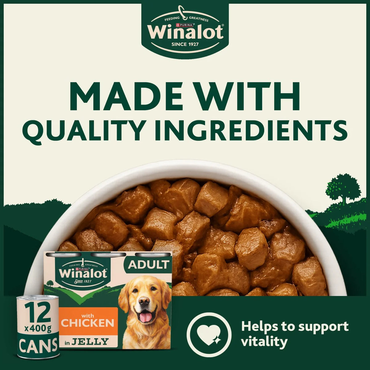 Winalot Classics Mixed in Jelly Chicken Wet Dog Food 12 x 400g
