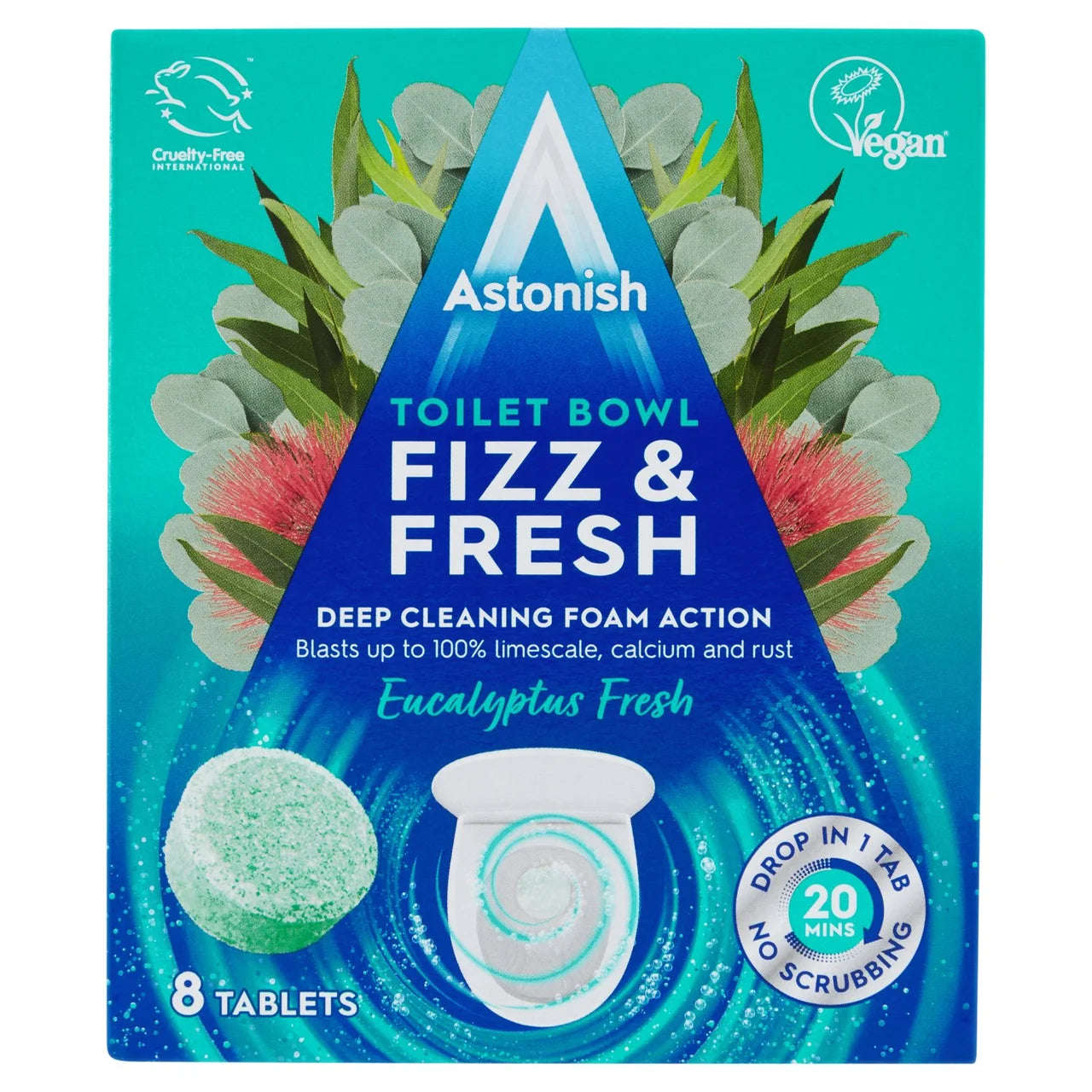 Astonish Fizz & Fresh Eucalyptus Fresh Toilet Tablets 8 per pack