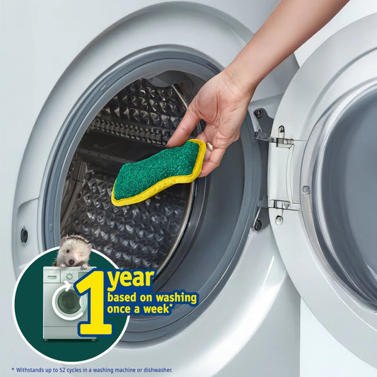 Spontex Flex & Wash Non-Scratch Microfibre Sponge Scourers 2 per pack