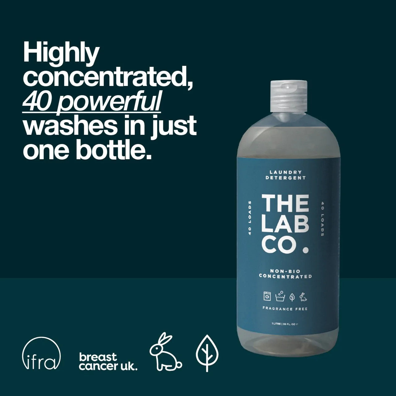 The Lab Co. Fragrance Free Non-Bio Laundry Detergent 1L