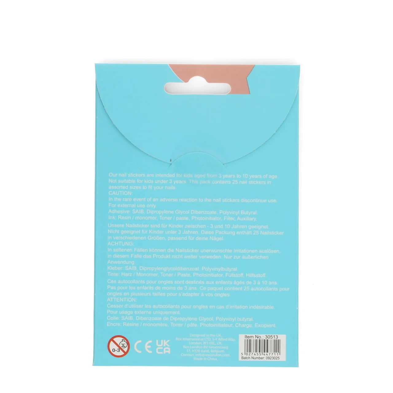 Rex London Childrens Nail Stickers Sunny Sausage Dog