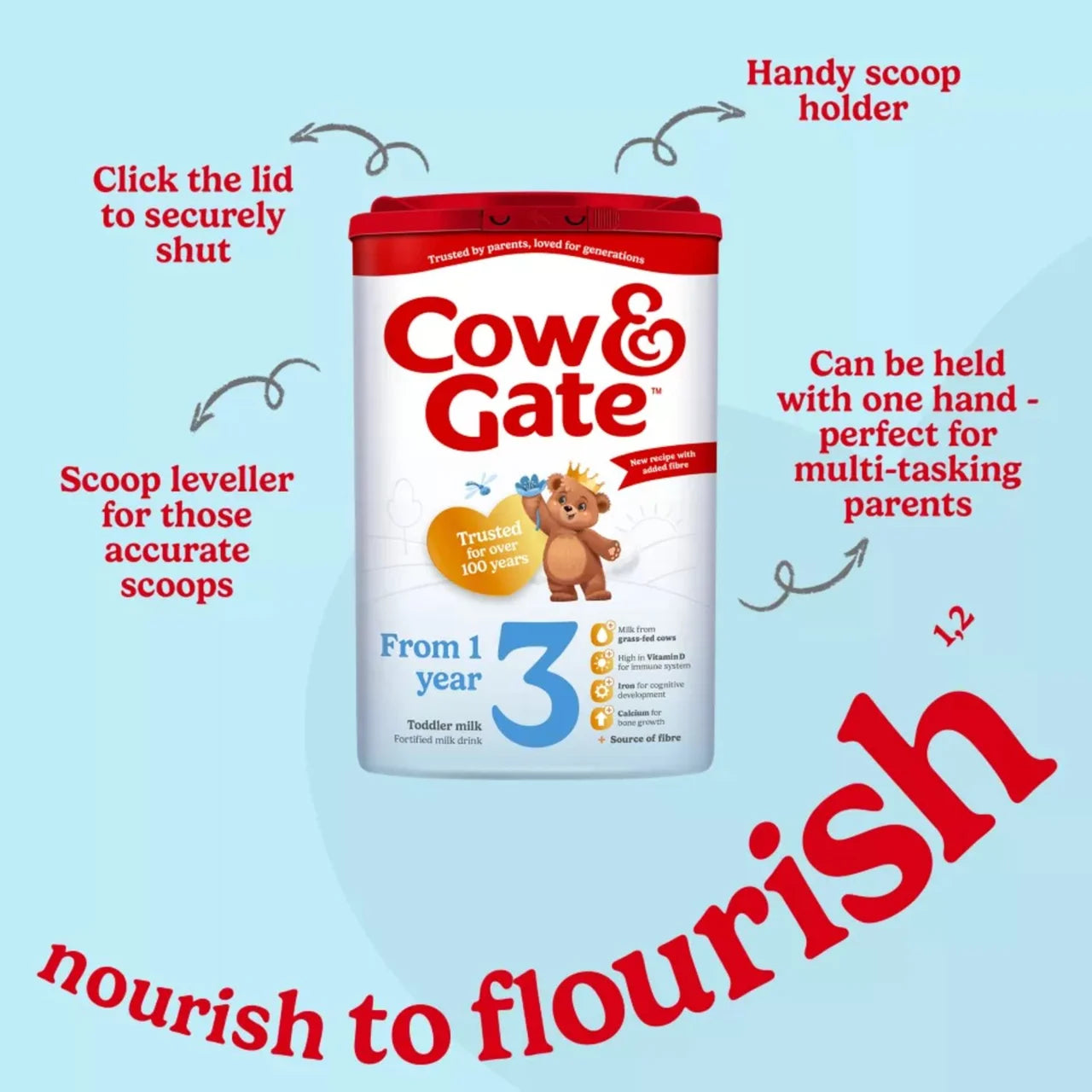 Cow & Gate 3 Toddler Milk Formula 1+ Years , 800g