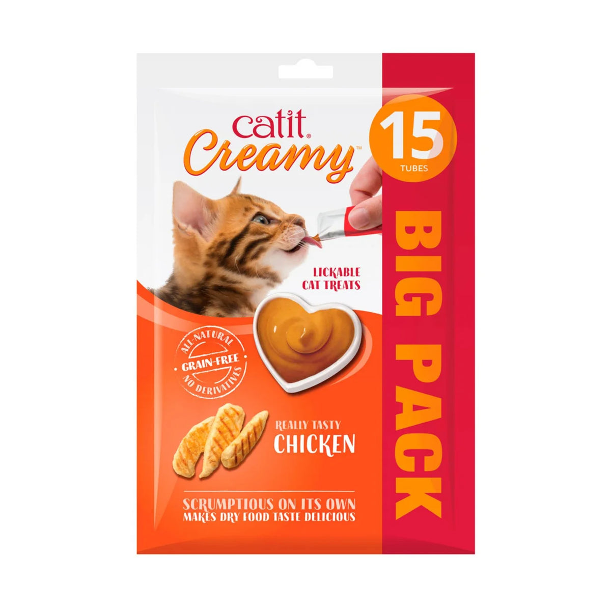 Catit Creamy Chicken Cat Treat 15 x 10g