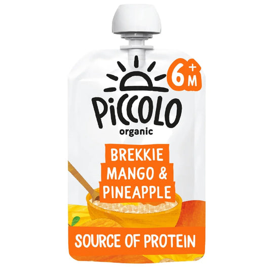 Piccolo Brekkie Mango & Pineapple Organic Baby Food Pouch 6mths+ 100g