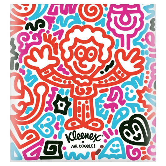 Kleenex Tissues Mr Doodle Design Cube Limited Edition 48 per pack