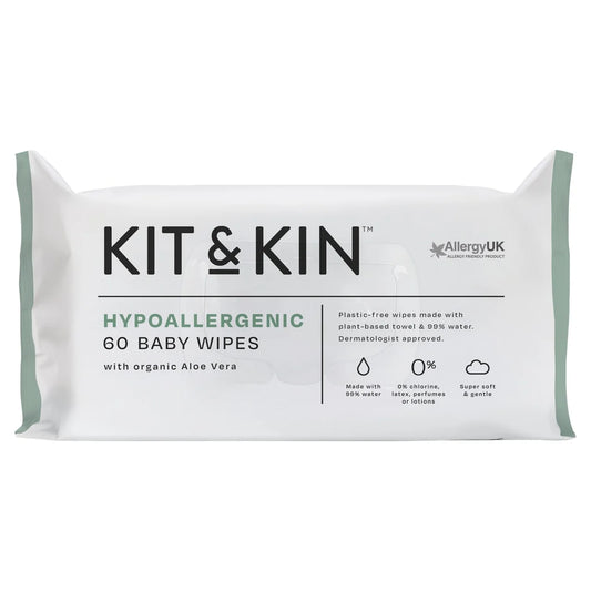 Kit & Kin Hypoallergenic Baby Wipes Multipack 10 x 60 per pack