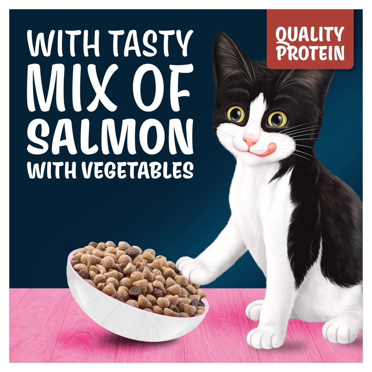 Felix Doubly Delicious Kitten Salmon & Vegetables Dry Cat Food 2kg
