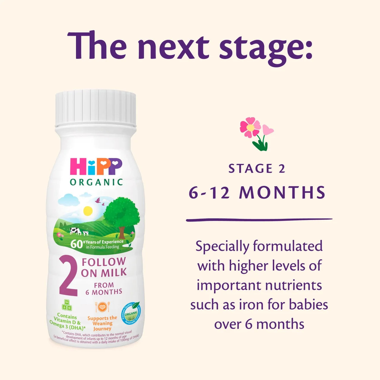 HiPP Organic 1 First Infant Baby Milk Liquid Formula From Birth 470ml