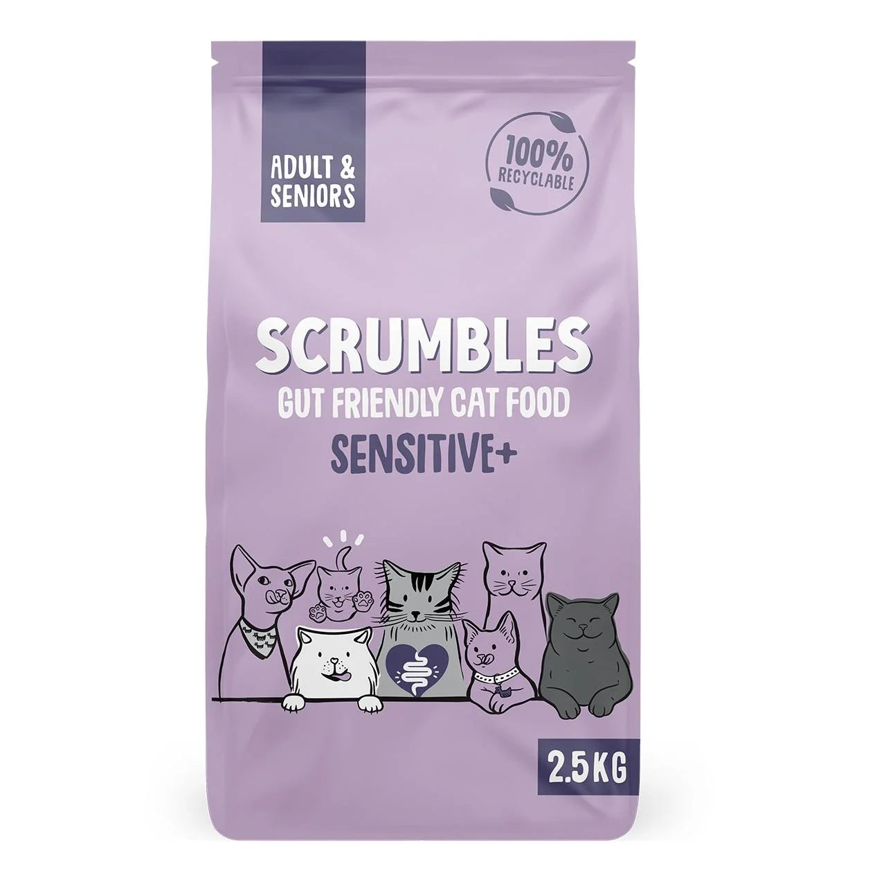 Scrumbles Dry Cat Food Sensitive+ 2.5kg