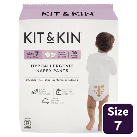 Kit & Kin Hypoallergenic Nappy Pants Size 7 (17+kg) 16 per pack