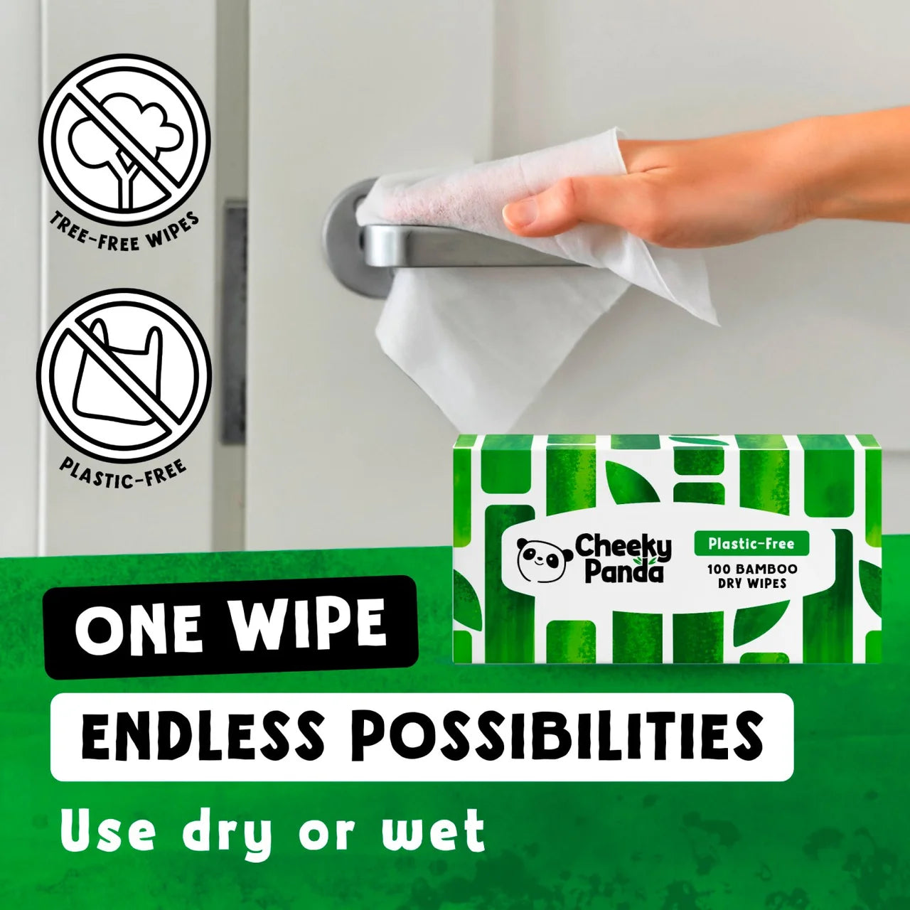 Cheeky Panda Bamboo Dry Wipes 100 per pack