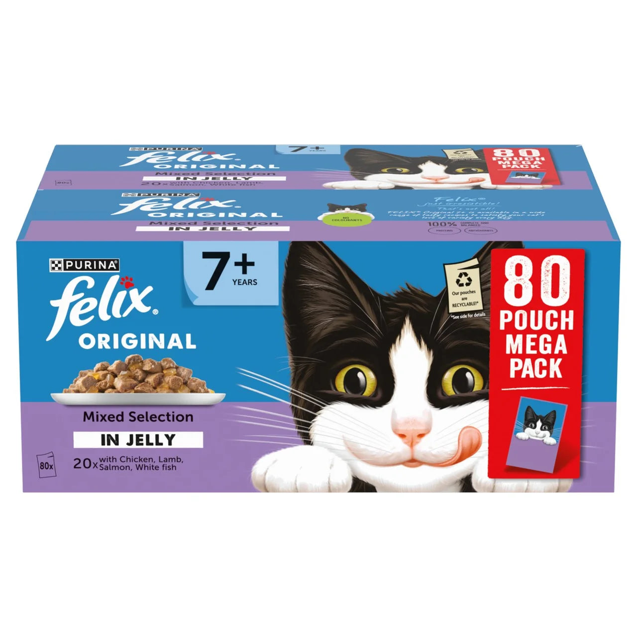 Felix Original Cat Food Senior Mixed Selection in Jelly Wet Cat Food 80 x 85g