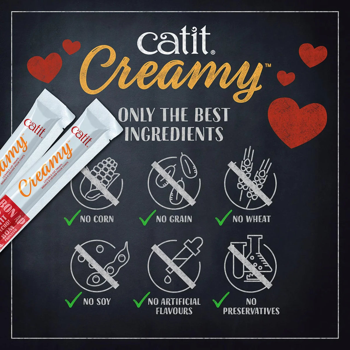 Catit Creamy Chicken Cat Treat 15 x 10g