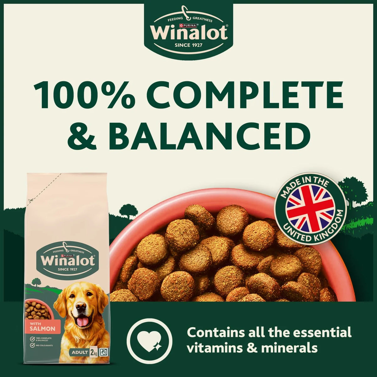 Winalot Adult Salmon Dry Dog Food 2kg