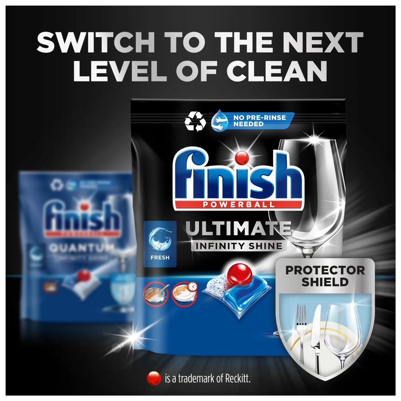 Finish Quantum Infinity Shine Regular Dishwasher Tablets 120 per pack