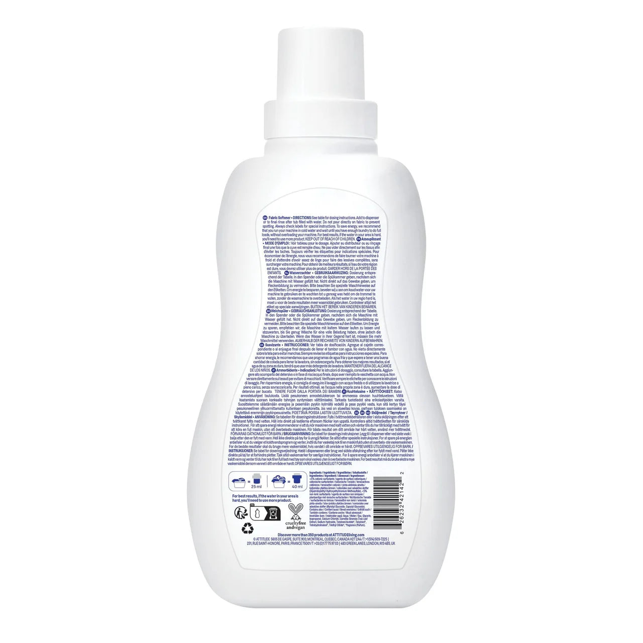 Attitude Fabric Softener Citrus Zest 40 Washes 1L