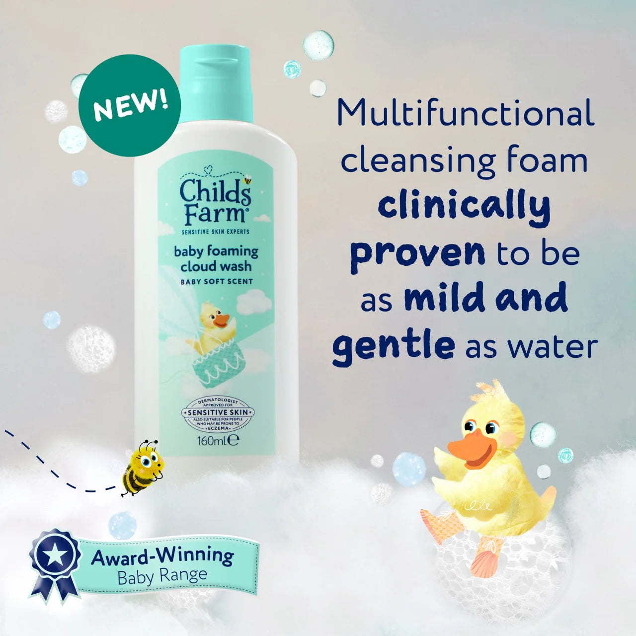 Childs Farm Baby Foaming Cloud Wash Baby Soft Scent 160ml