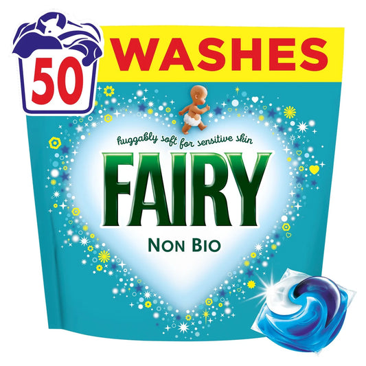 Fairy Non Bio Pods Washing Liquid Capsules for Sensitive Skin 50 Washes