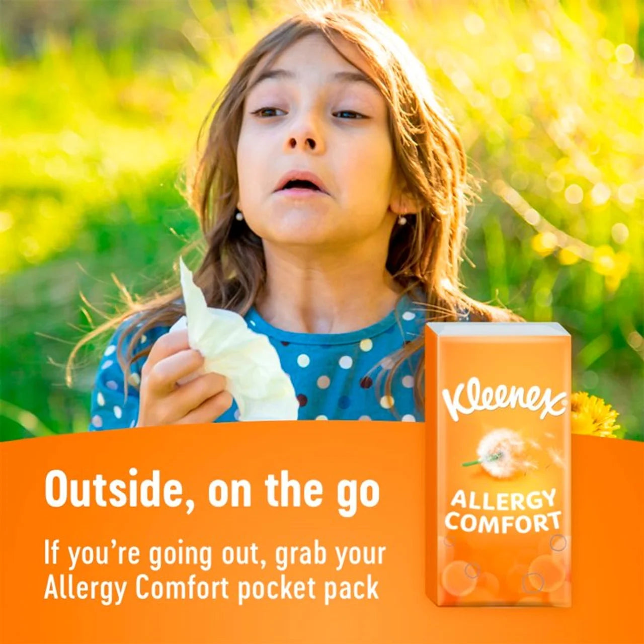 Kleenex Allergy Comfort Tissues Pocket Pack 6 x 9 per pack
