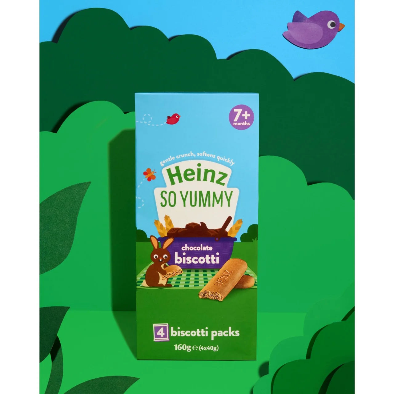 Heinz Chocolate Biscotti Baby Snack Multipack 7+ Months 4 x 40g