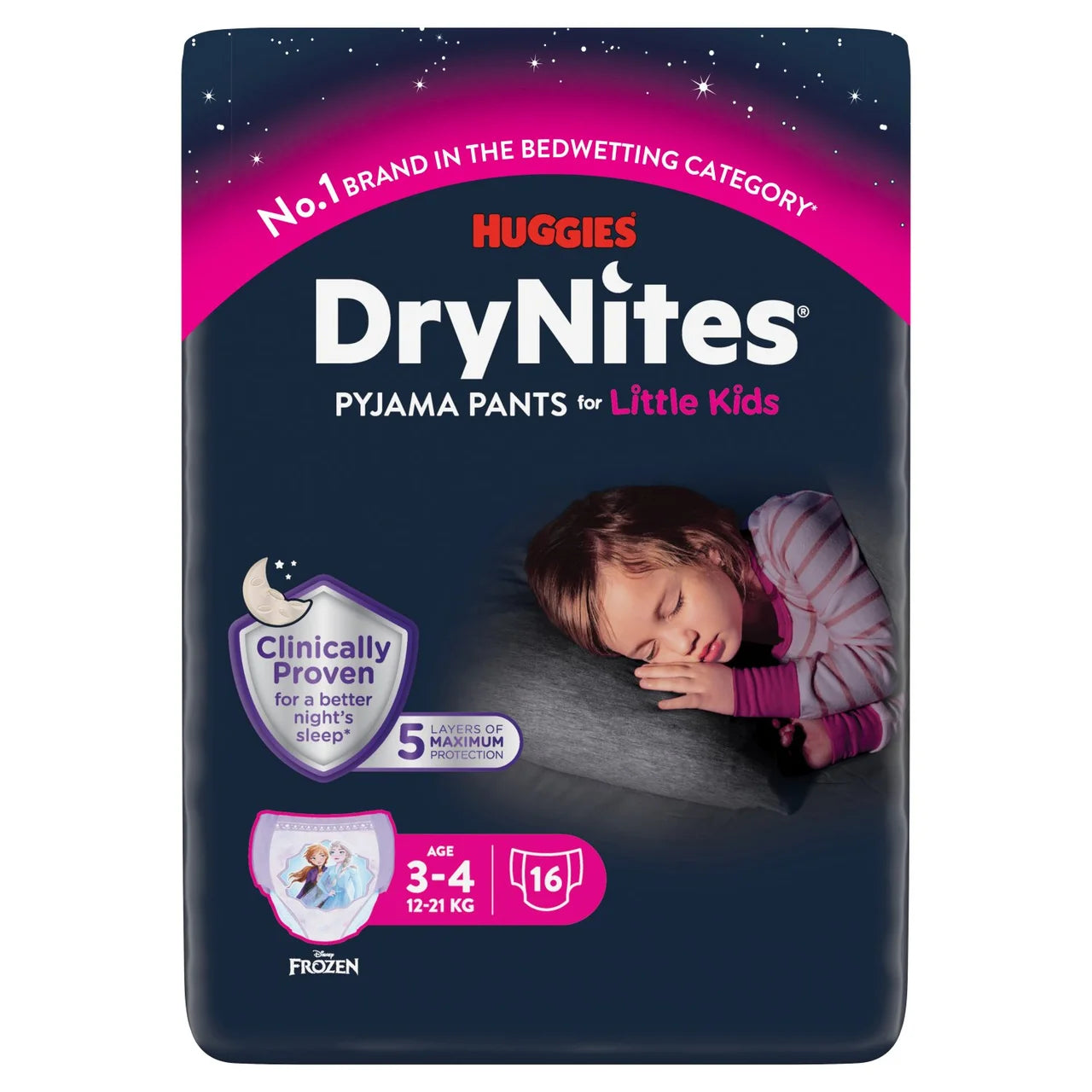 DryNites 3-4 yrs Girl Jumbo 16 per  Pack