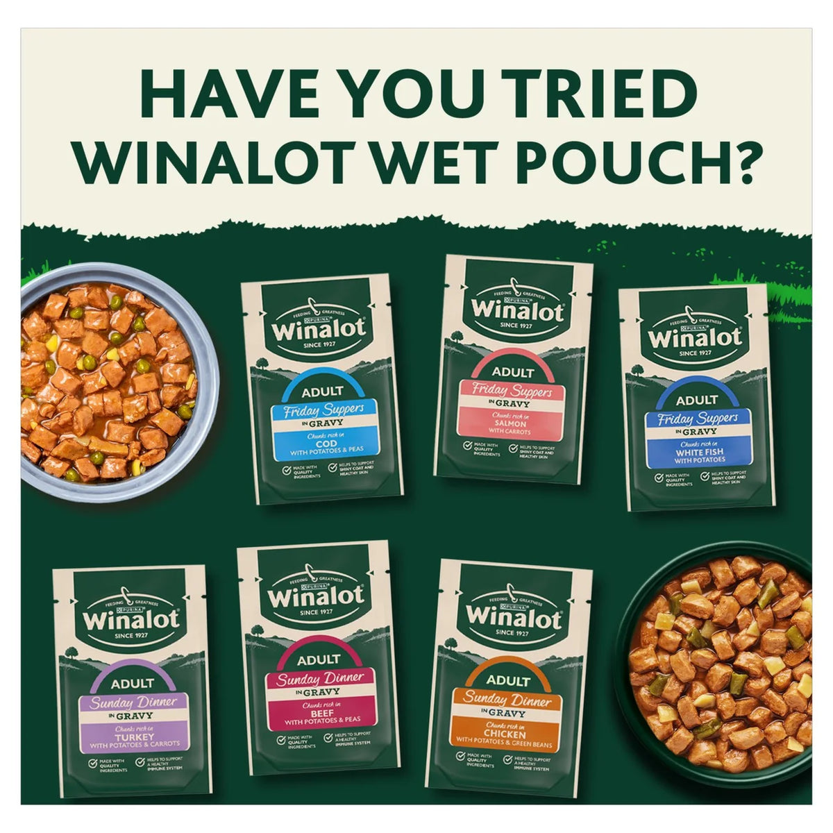 Winalot Cod in Gravy Wet Dog Food 6 x 400g
