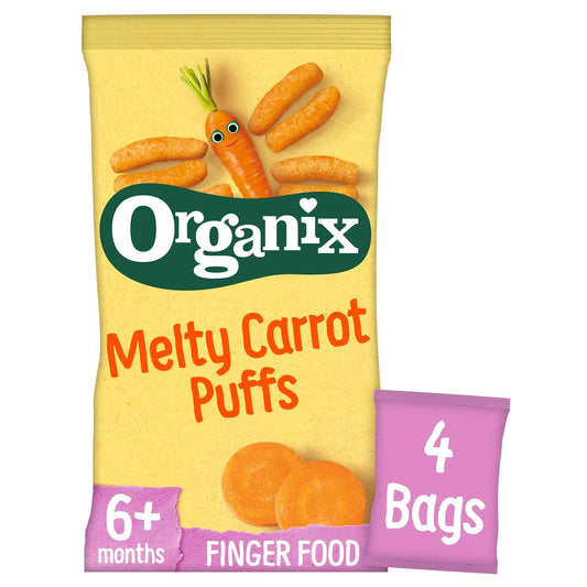 Organix Melty Organic Carrot Baby Puffs Multipack 6 months+ 4 x 18g