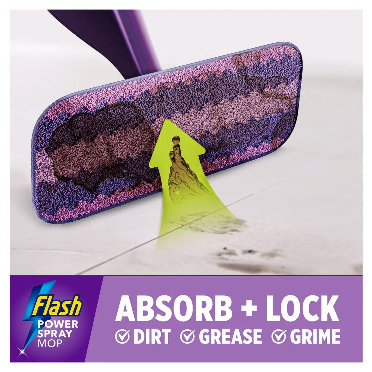 Flash Power Mop Washable Starter Kit, All-In-One Mopping System