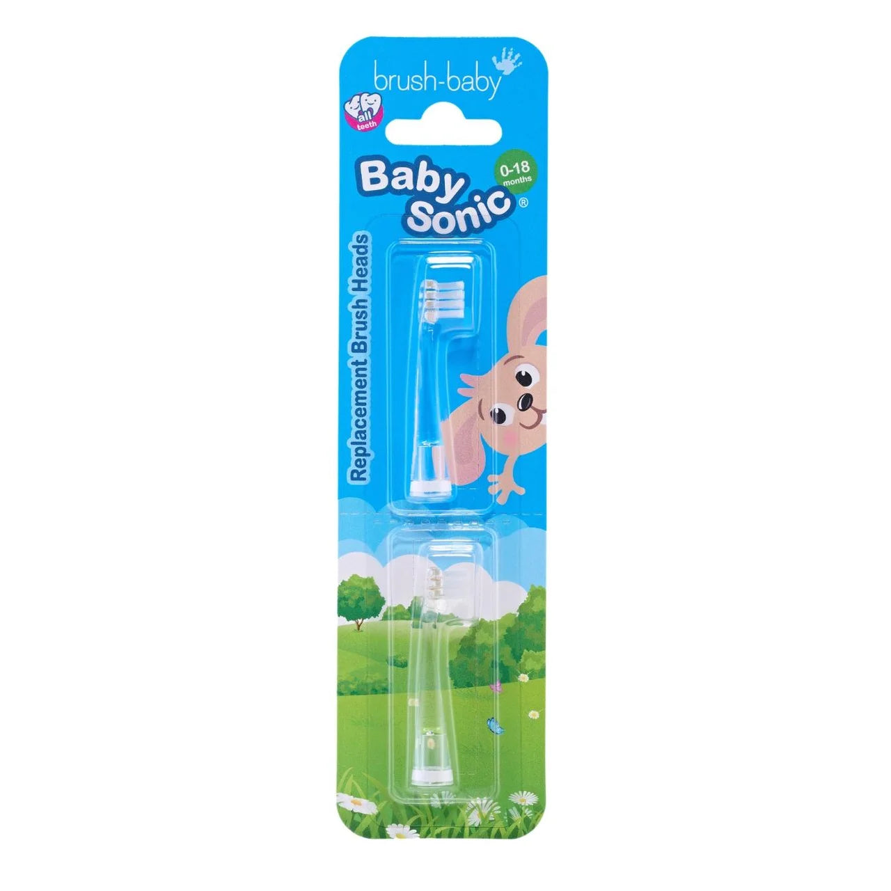 Brush Baby Babysonic Replacement Brush Heads 0-18 Months , 2 per pack