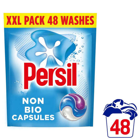 Persil Non Bio 3 in 1 Laundry Washing Detergent Capsules 48 Washes