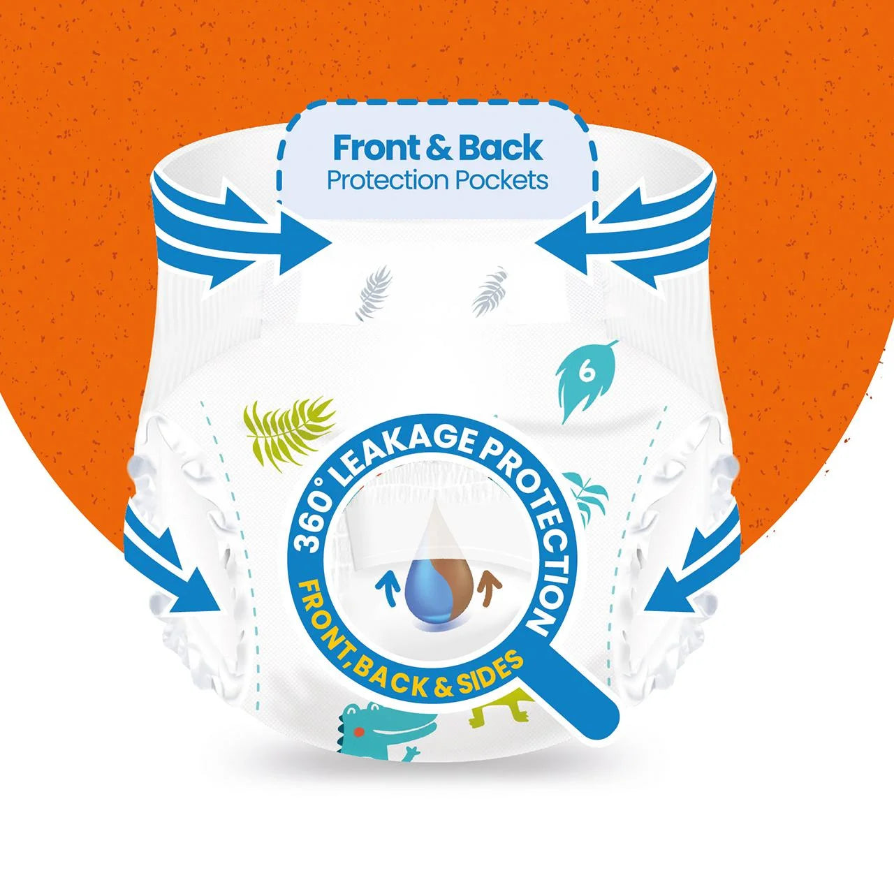 Ocado Kiddo Ultra-Dry Nappies Size 6 (13-18kg) 30 per pack