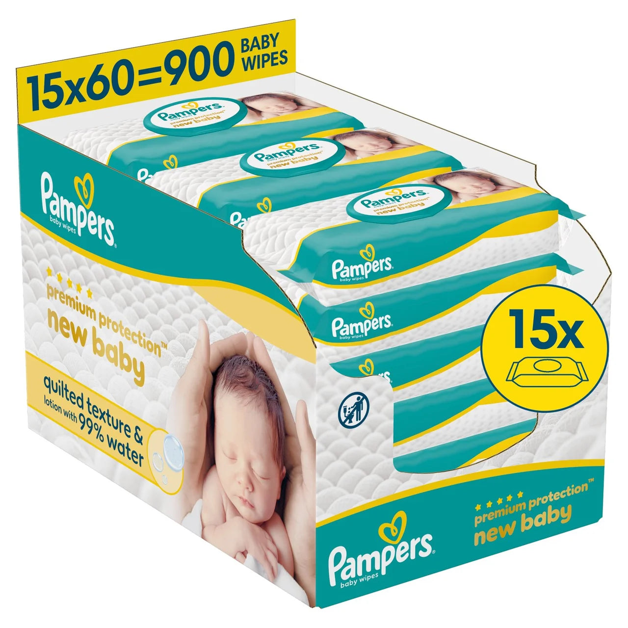 Pampers New Baby Wipes 15x60