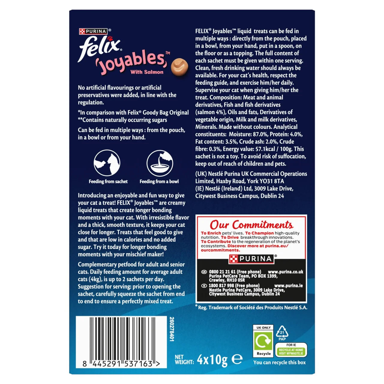 FELIX Joyables Salmon Liquid Cat Treat 4 x 10g