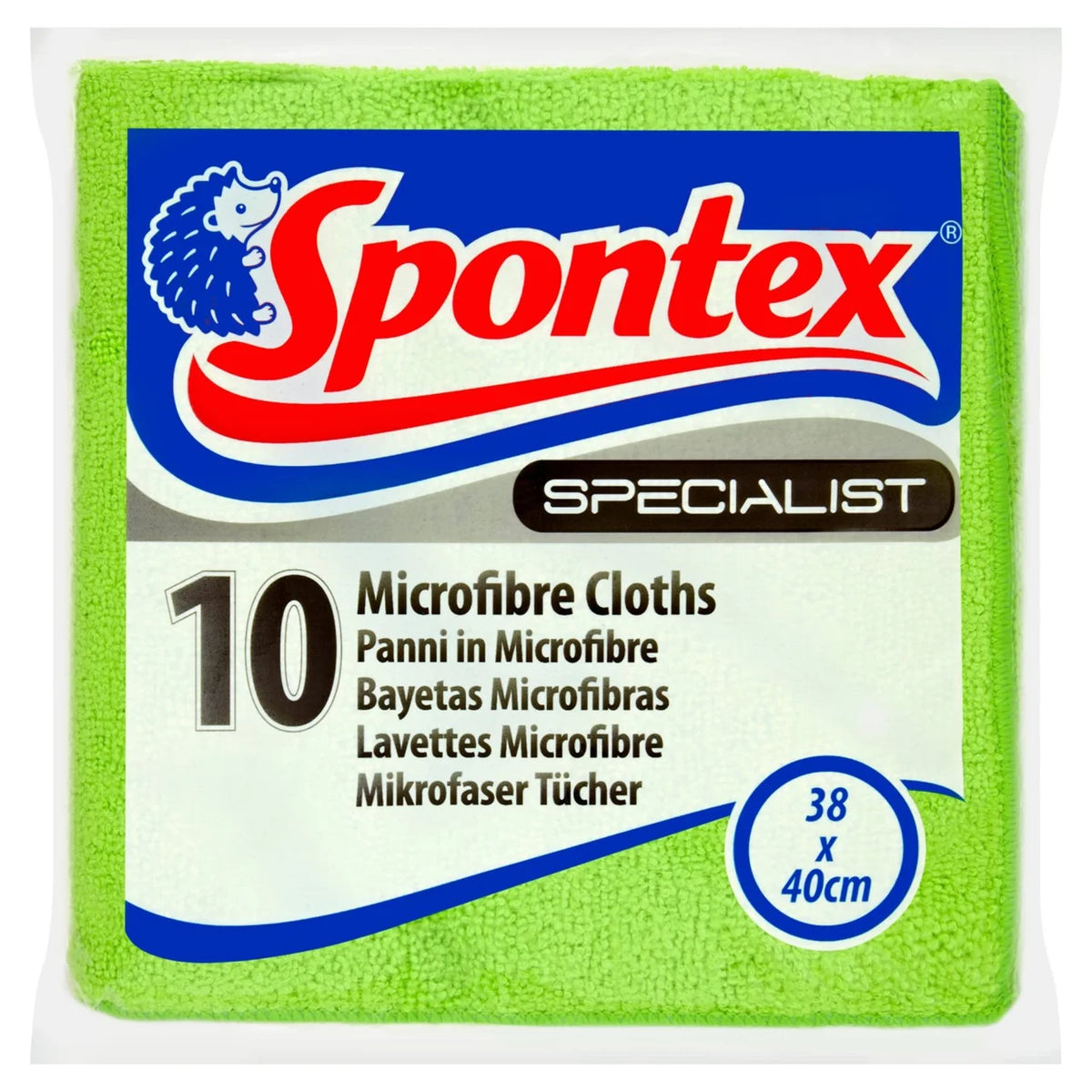 Spontex Specialist Microfibre Cleaning Cloths 10 per pack